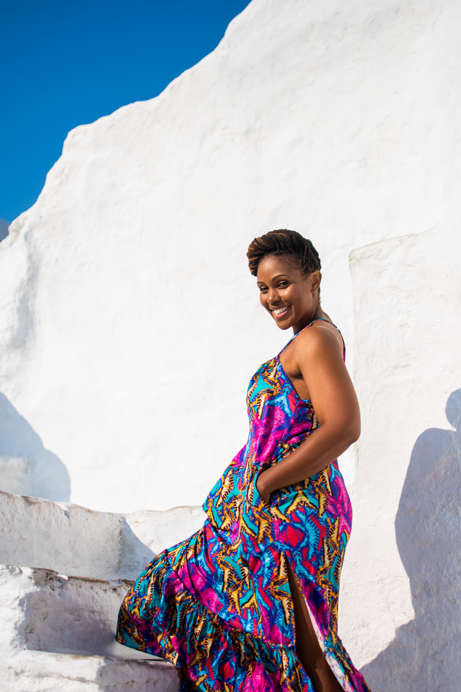 cotton strappy maxi dress Coreen Cotton Strappy Maxi Dress in Penny Lime Brown