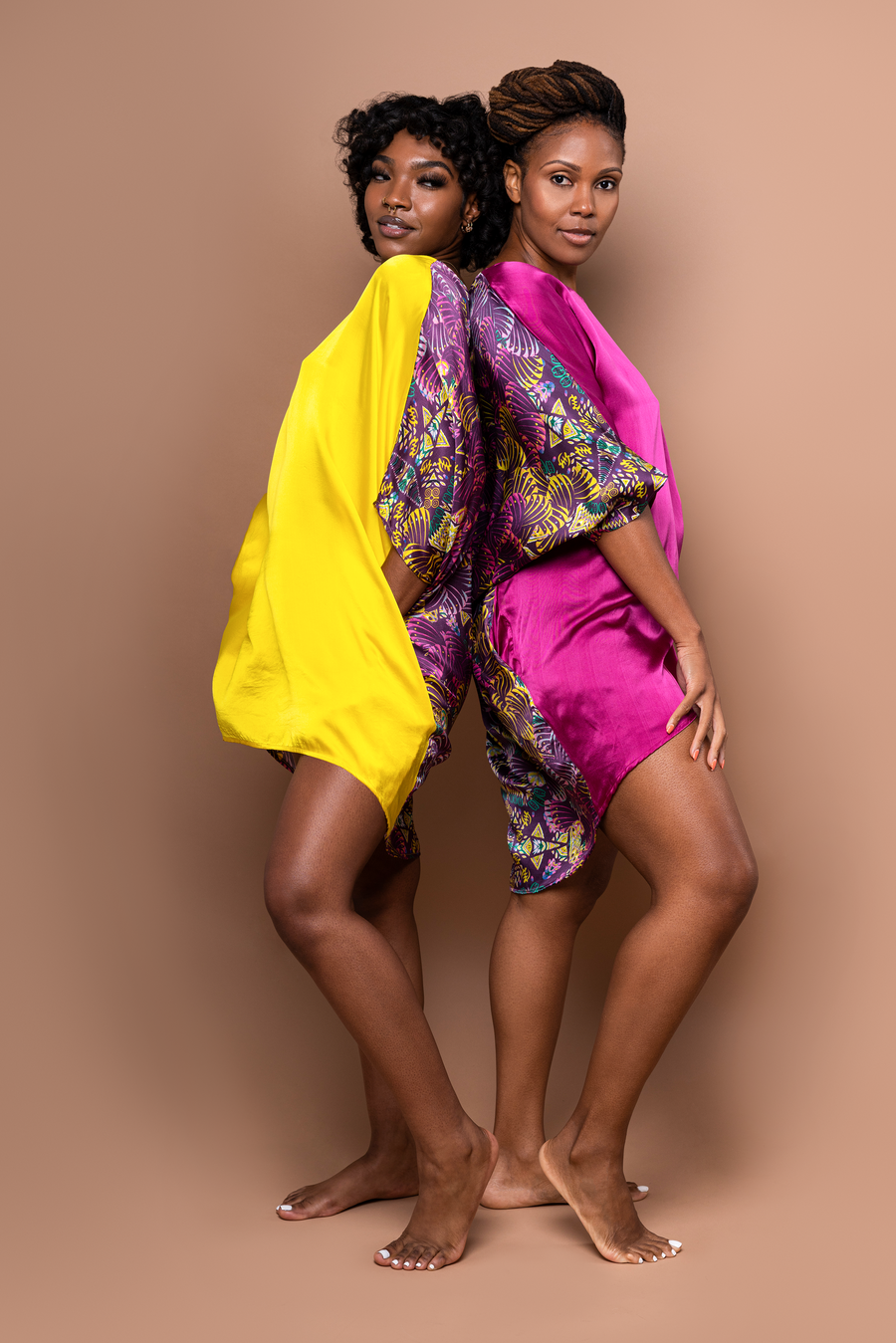 Tunde Tunic Mini Dress in Silk - Soul of Gold Yellow Tunde Tunic Mini Dress in Silk - Soul of Gold Yellow