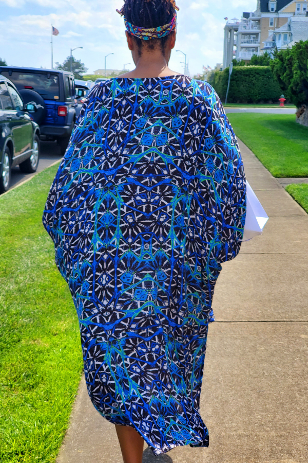 Obaatan Kaftan+Maxi Dress - Octavia Cobalt (Bamboo Rayon) - Furkat & Robbie