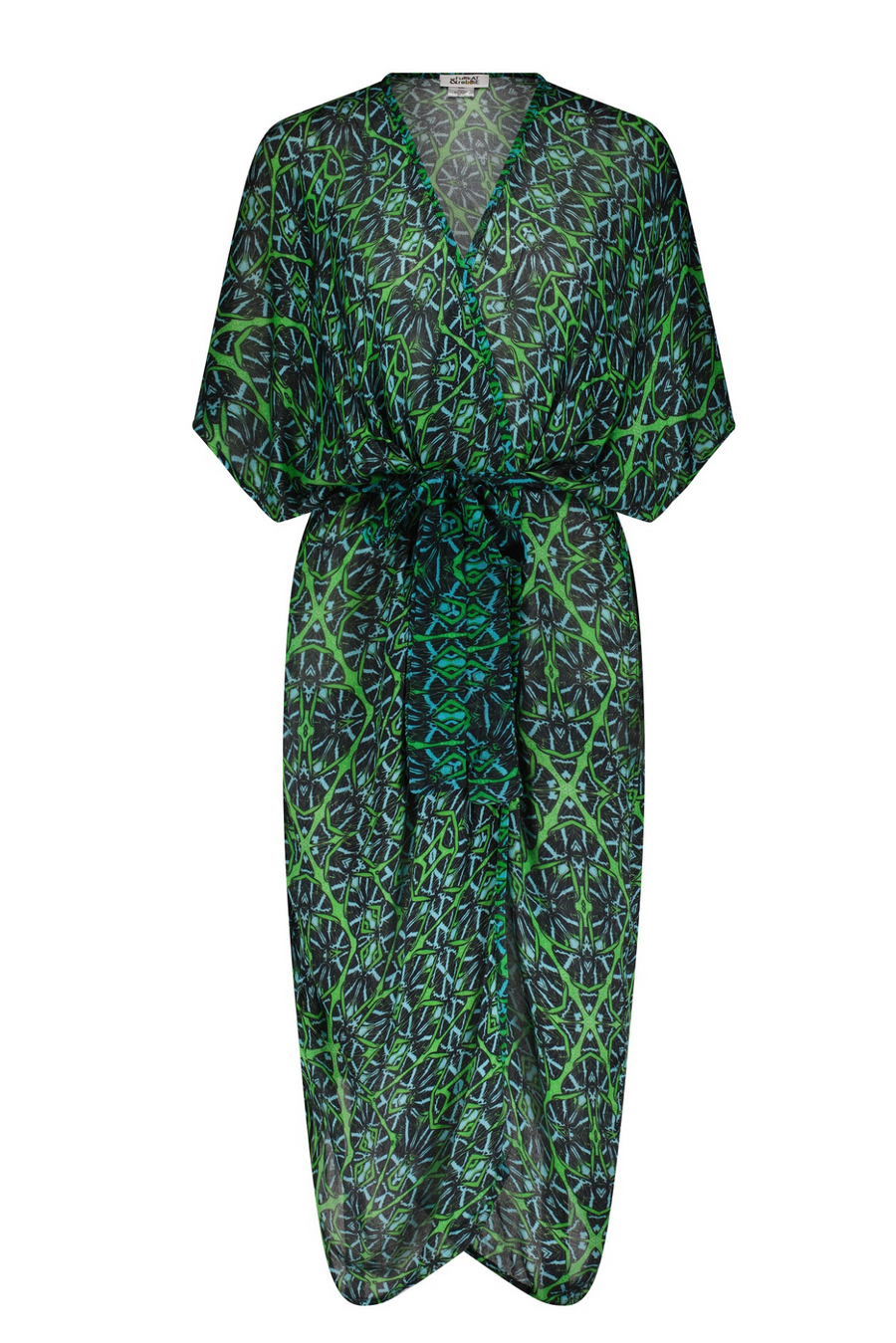 Akila Kimono Wrap Dress - Octavia Lazer Iguana - Furkat & Robbie
