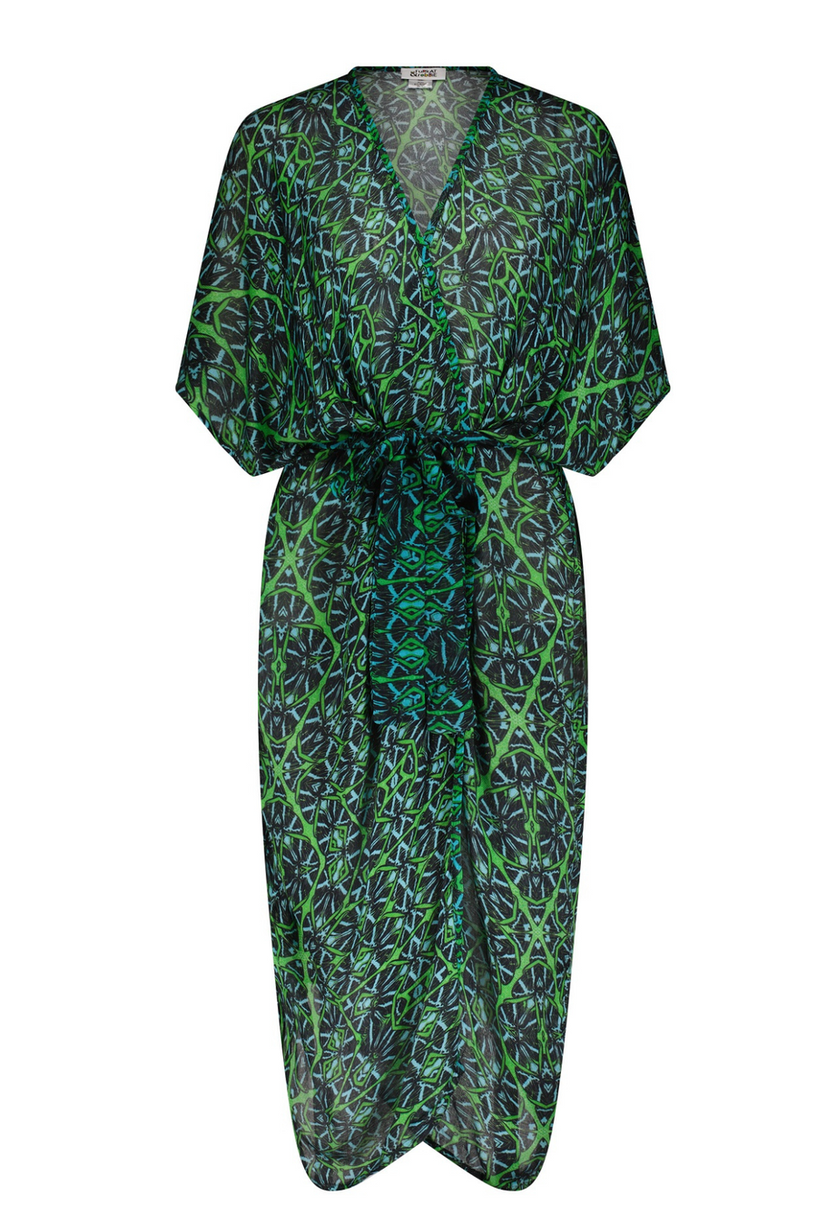 Akila Kimono Wrap Dress - Octavia Lazer Iguana