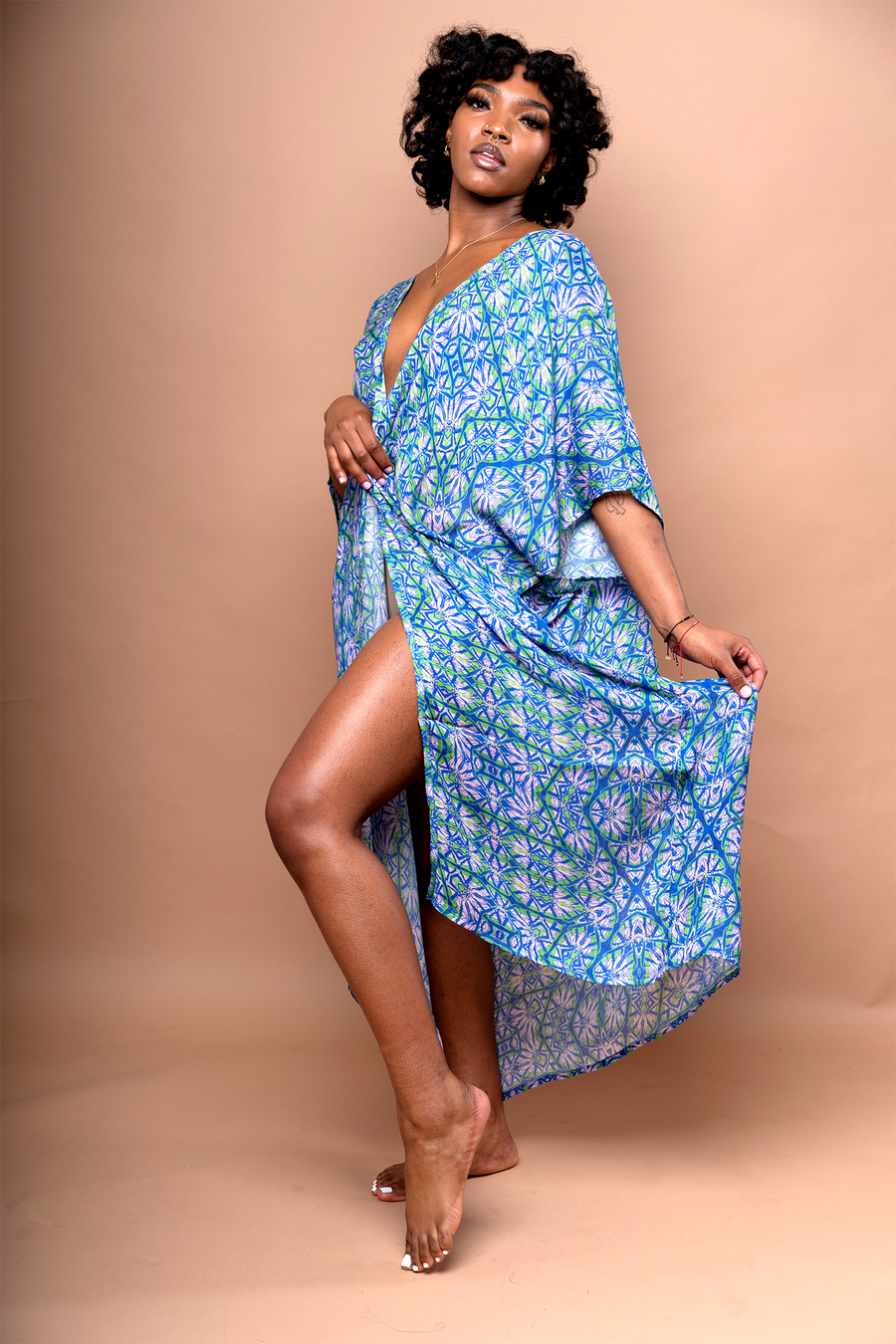 Akila Kimono Wrap Dress - Octavia Majorelle - Furkat & Robbie