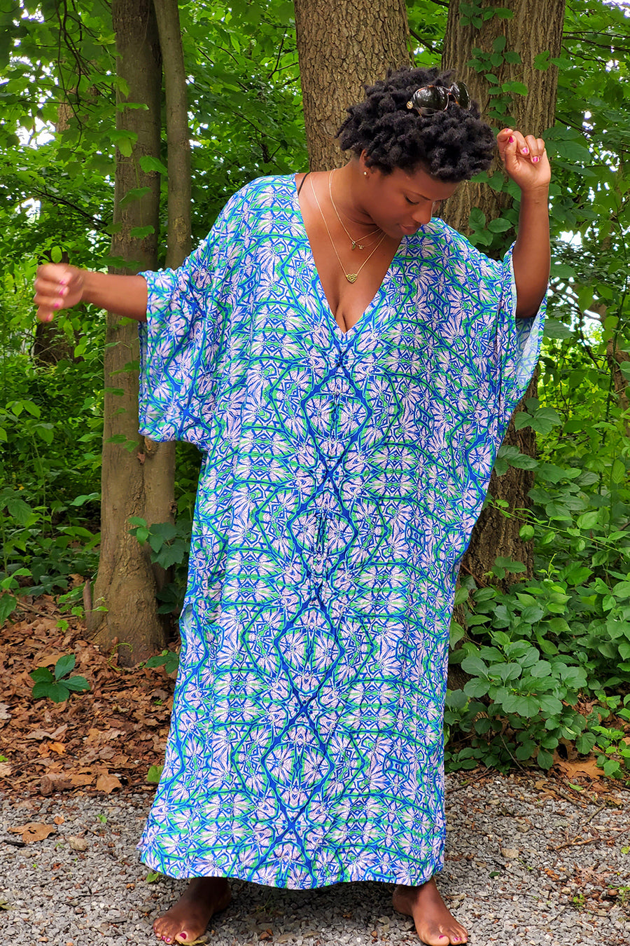 Obaatan Kaftan+Maxi Dress - Octavia Majorelle (Bamboo Rayon) - Furkat & Robbie