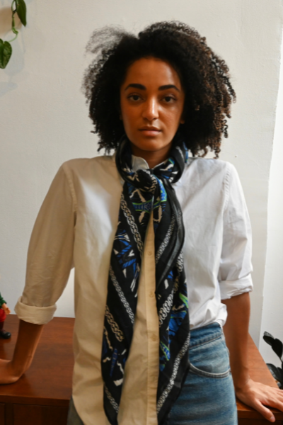 Key Lime Blue Square Scarf - Furkat & Robbie