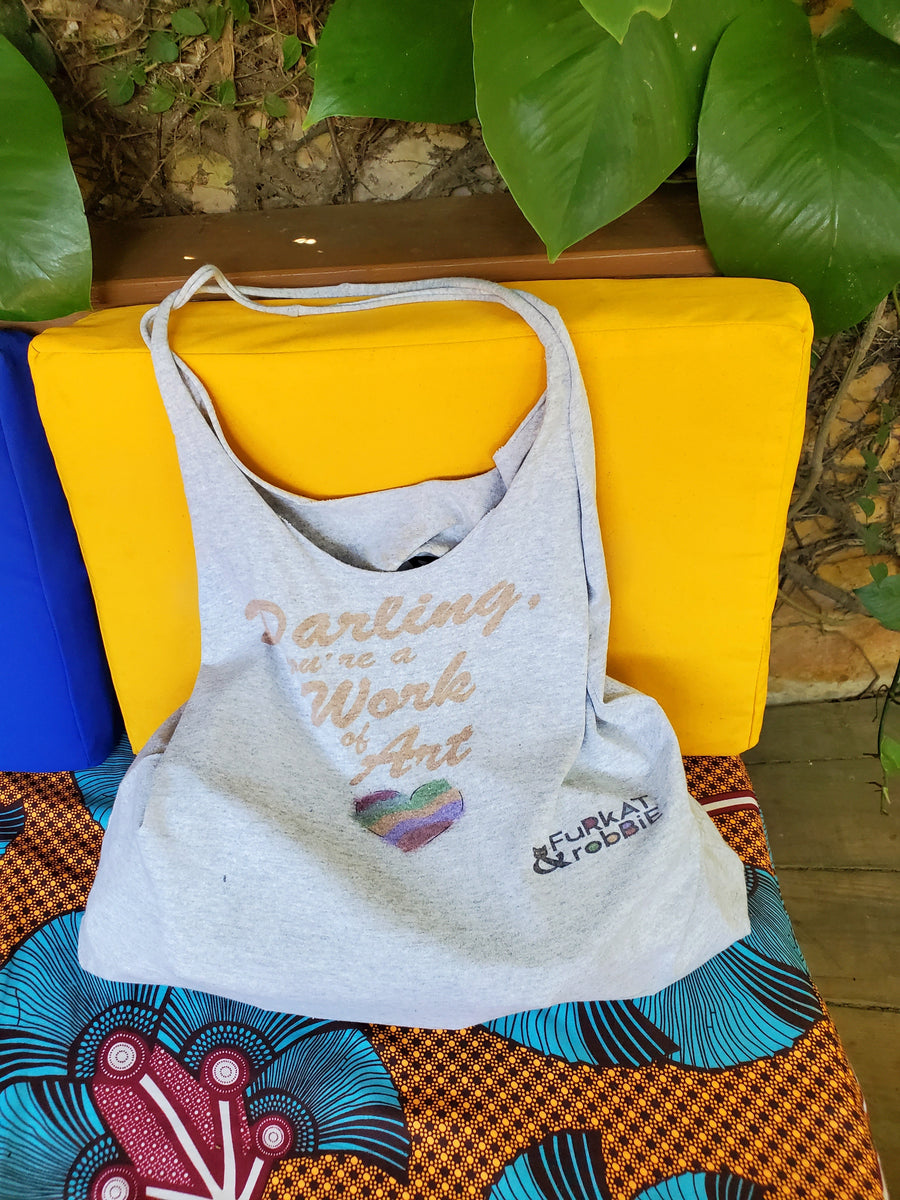 You’re Beautiful Cotton Beach/Market Tote - Furkat & Robbie