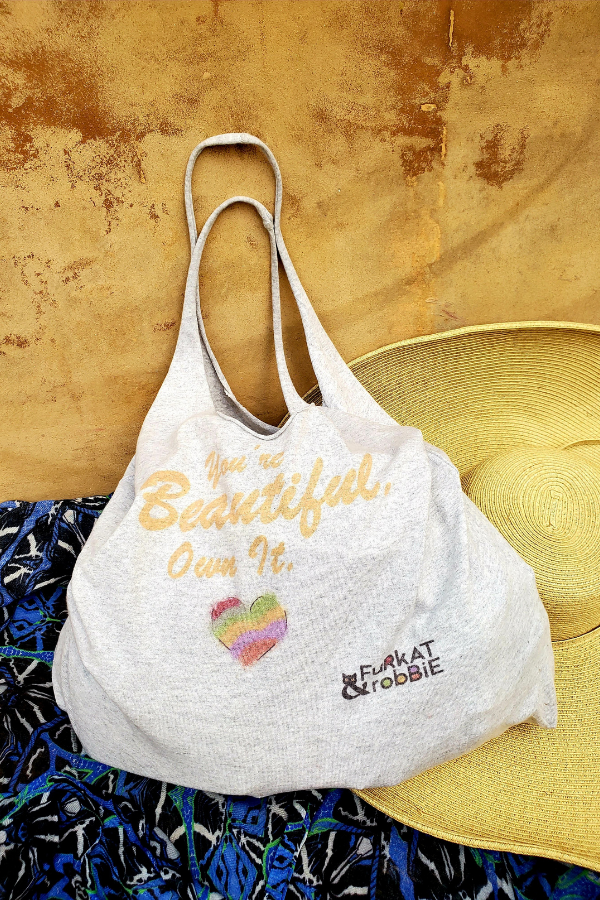 You’re Beautiful Cotton Beach/Market Tote - Furkat & Robbie
