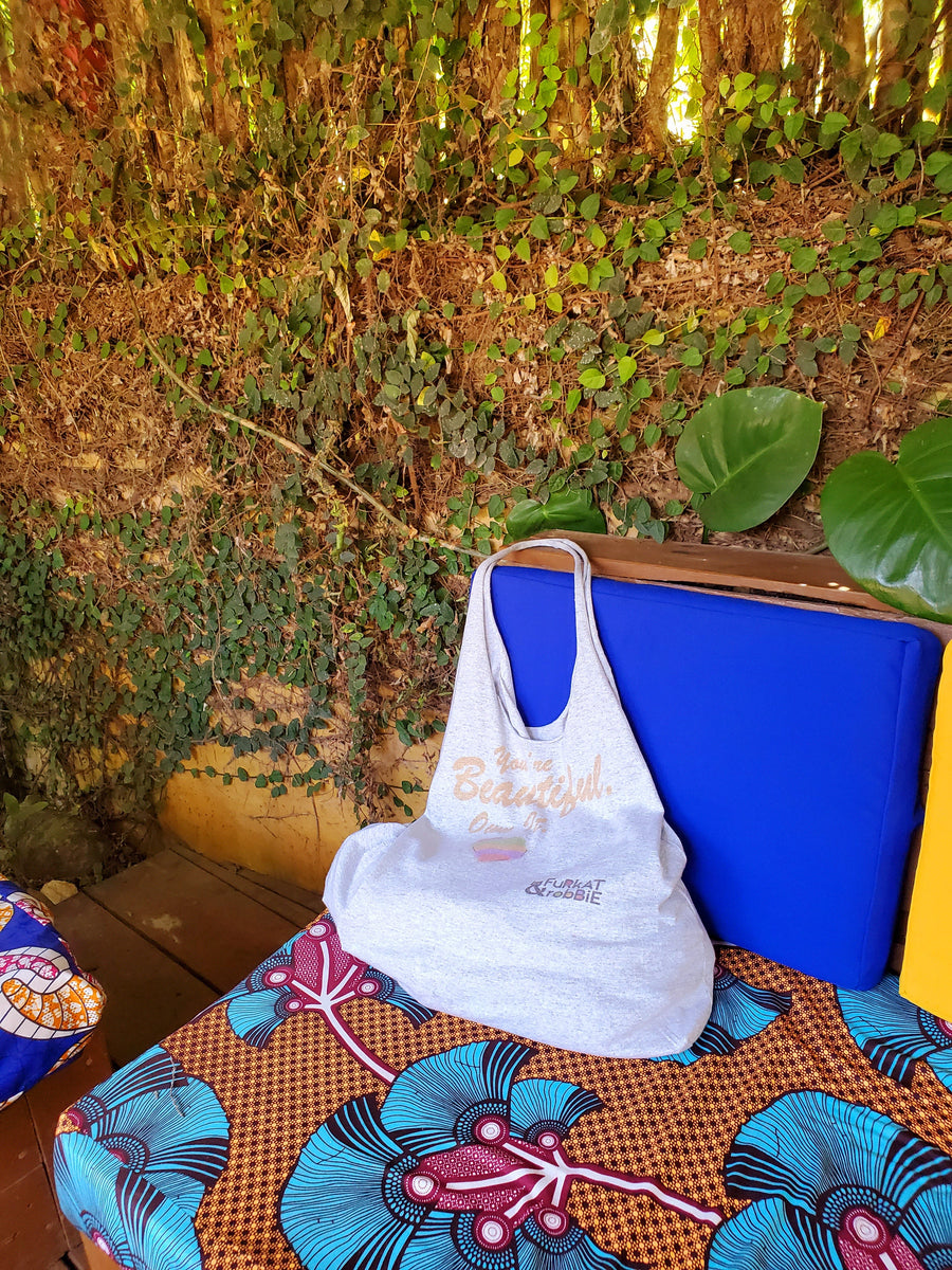You’re Beautiful Cotton Beach/Market Tote - Furkat & Robbie