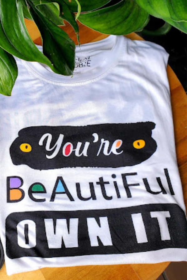 You're Beautiful Own It Cotton T-Shirt II in White - Furkat & Robbie