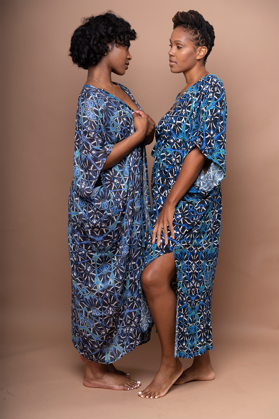 Obaatan Kaftan+Maxi Dress - Octavia Cobalt (Bamboo Rayon) - Furkat & Robbie