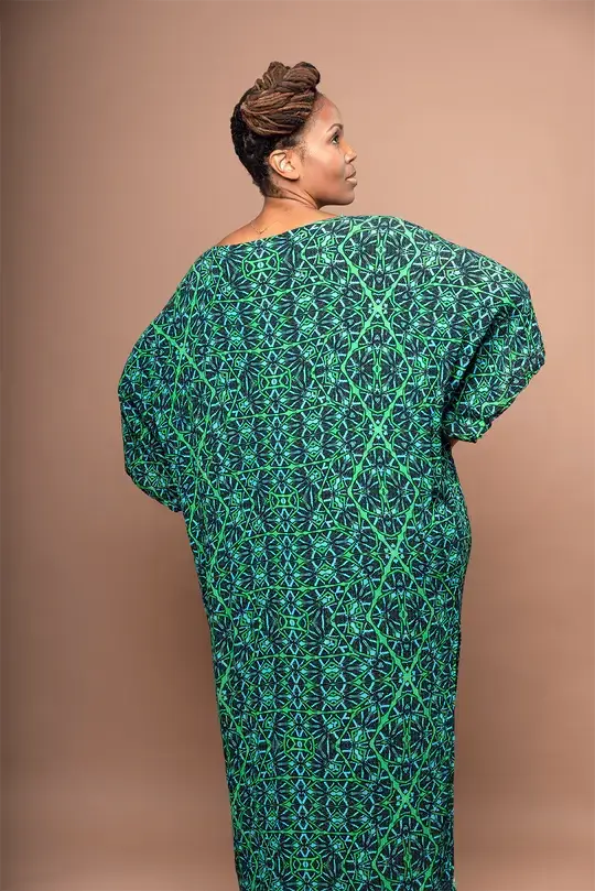 Trendy Moonshine New Fashion Kaftan Maxi Dress Butterfly Print Dress for  Women And Girls